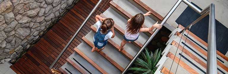 Child safety - kids on stairs - all 14 formats